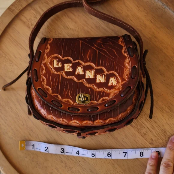 Handmade Leanna leather mini shoulder bag